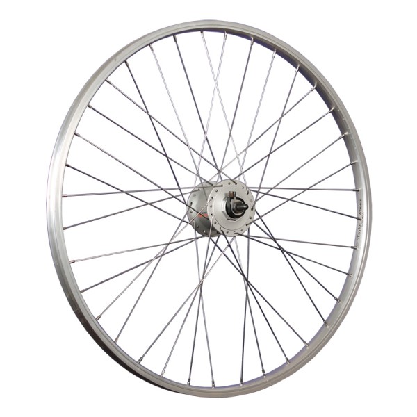 26inch bike front wheel hub dynamo stainless steel DH-C3000 559-21 silver