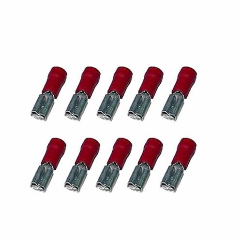 Cable shoe set 2,8mm red 10 pieces