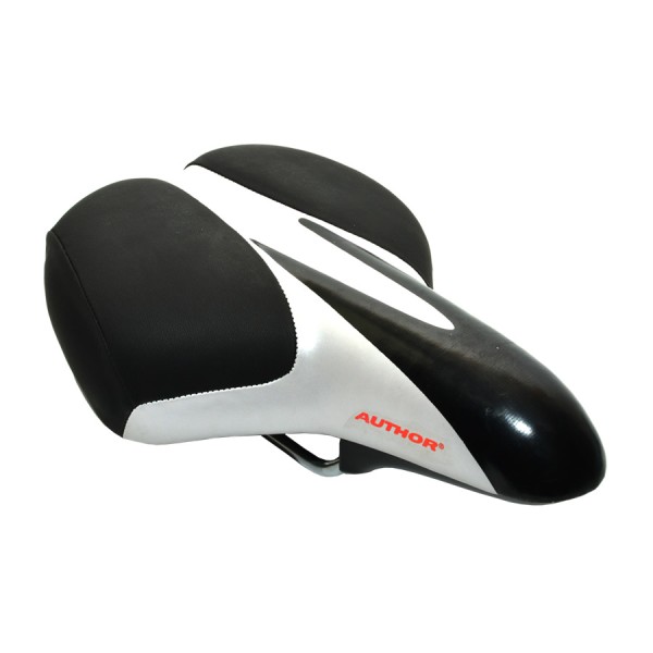bicycle saddle ASD-Ergo Density comfort saddle gel Twinbase black silver
