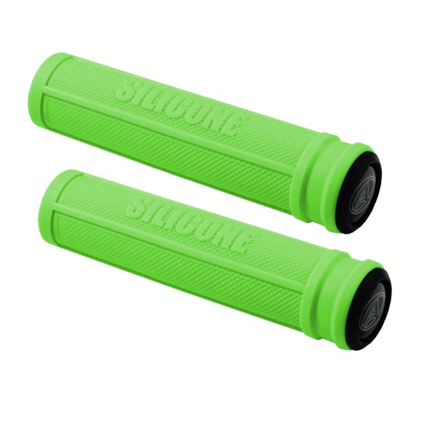 Bicycle handlebar grips AGR Silicone 130mm 22,2mm green universal