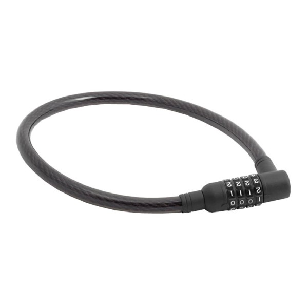 Bicycle cipher lock ACL-69 700mm steel cable 15 mm universal black