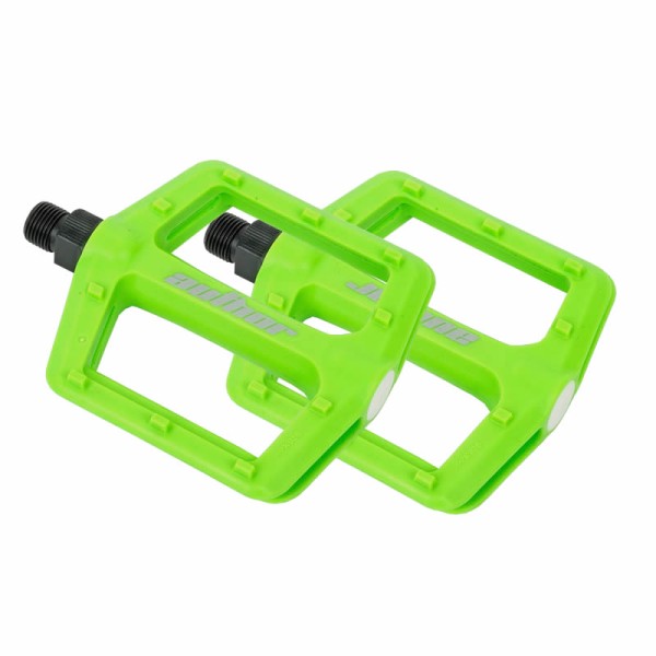 bicycle pedals APD-F13 Nylon BMX MTB platform pedals green reflector