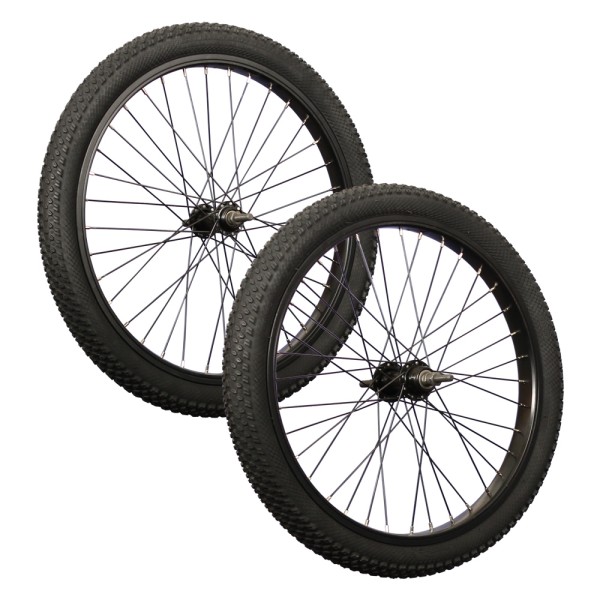 20" BMX bicycle wheelset set with tire offroad profile and AV tube