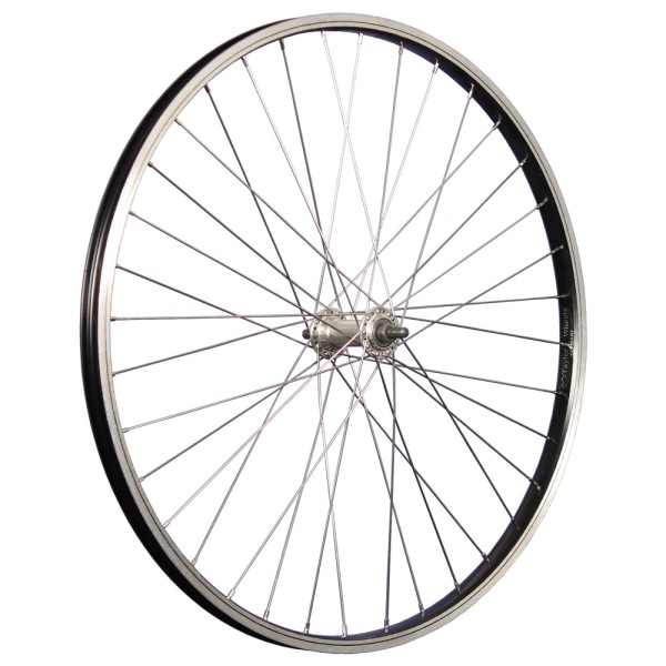 Wheel 26 inch front wheel aluminum bicycle rim stainless steel spokes black