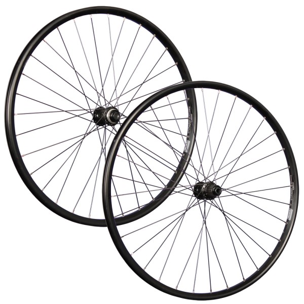 27.5" bicycle wheelset with eyelets CL Disc Shimano MT400 100x142mm thru axle