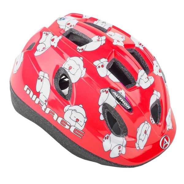 Bicycle helmet Mirage children helmet size M 48-54cm polar bear red