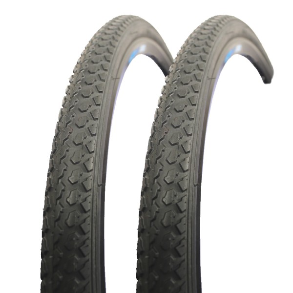 2x 28" bicycle city tire stud profile 47-622 28x1.75 MTB set black
