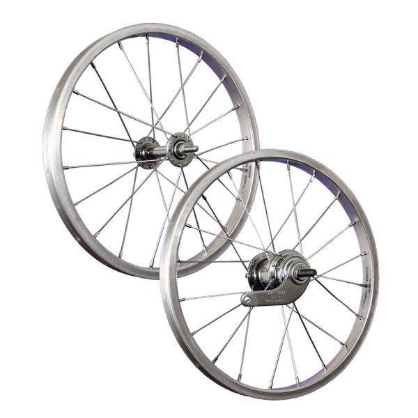 16inch bike wheel set aluminium coaster stainless steel 305-19 silver