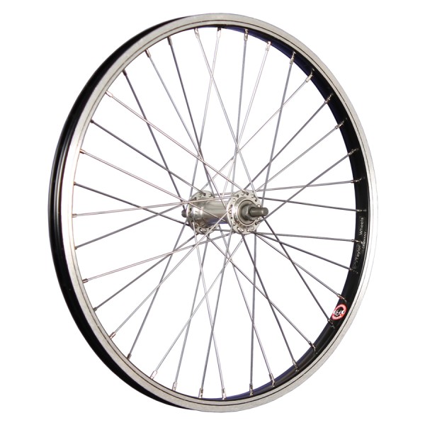 20inch bike front wheel aluminium stainless steel 406-19 silver/black