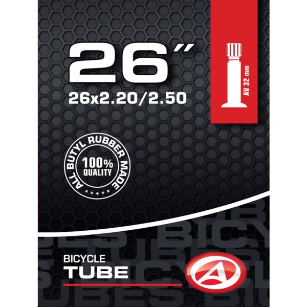 Bicycle tube butyl 26 inch AV valve 32mm 50 / 65-559 MTB ATB City