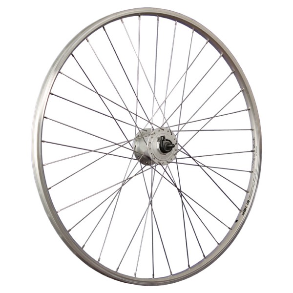 28inch bike front wheel YAK19 hub dynamo DH-C3000-3N 622-19 silver