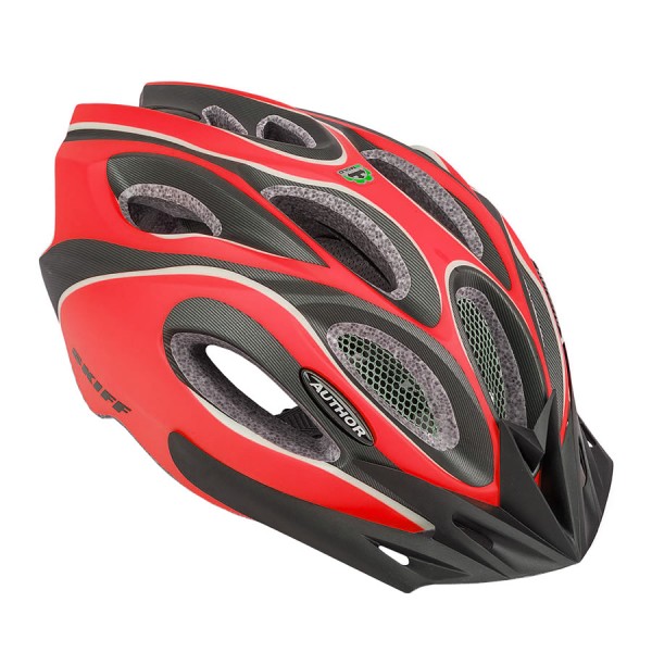 Bicycle helmet skiff size M 52cm-58cm insect protection dial-fit red