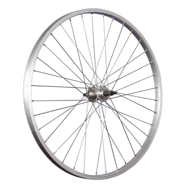 26inch bike rear wheel aluminium for freewheel cogset silver