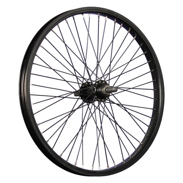 20 inch BMX bike rear wheel single wall 48 holes axle 14mm black