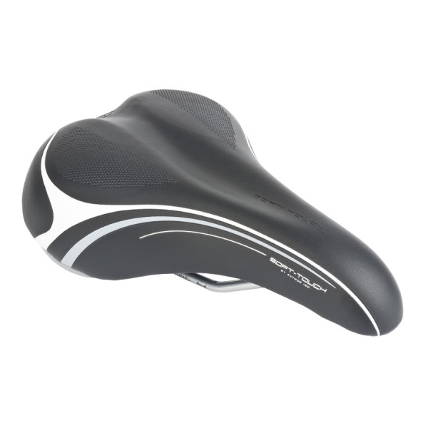 Bicycle saddle ASD-Soft Touch anatomical comfort saddle unisex black