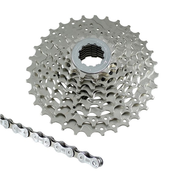 Bicycle wear set Shimano cassette CH-HG400 9-speed chain HG53 complete set