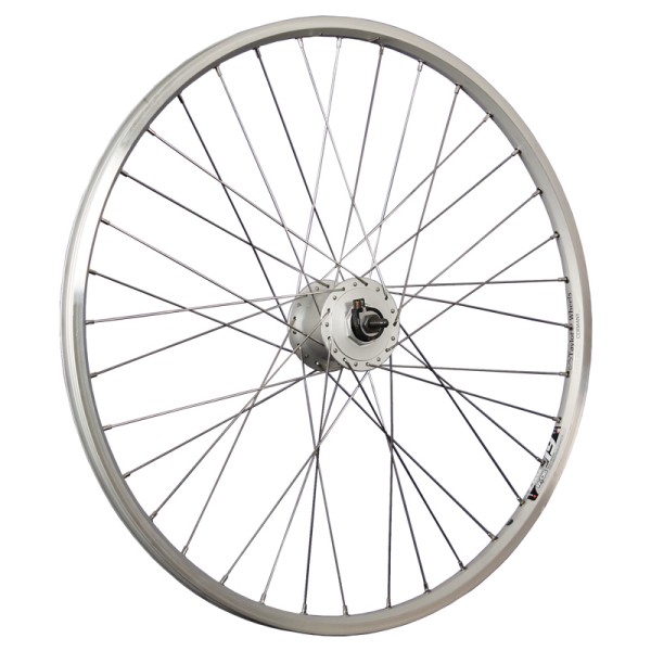 26inch bike front wheel ZAC19 hub dynamo DH-C3000 559-19 silver