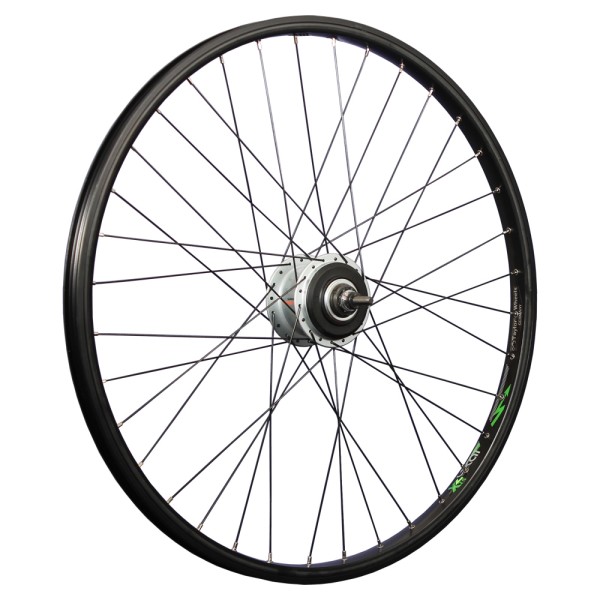 28 inch bicycle rear wheel Exal EB25 with eyelets Shimano Nexus 8 speed disc black