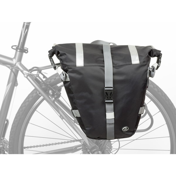 bike carrier bag A-N495 sidebag water-repellent black 19 liter reflex