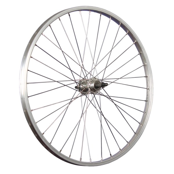 24inch bike rear wheel for thread-on freewheel 507-19 silver