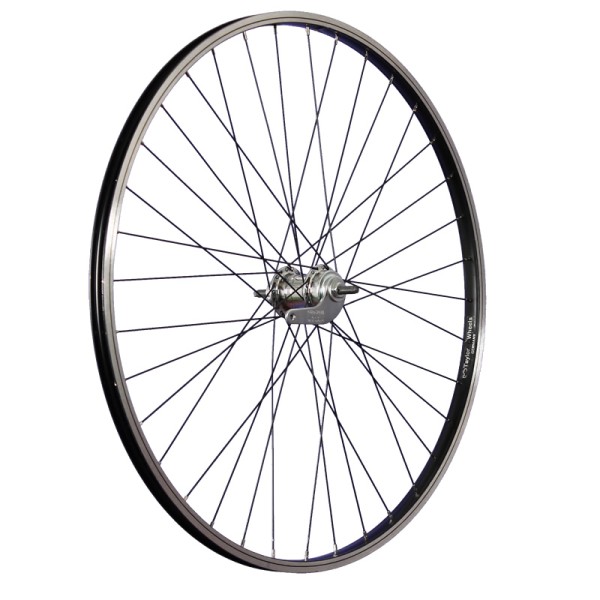 28inch bike rear wheel aluminium coaster hub black/silver