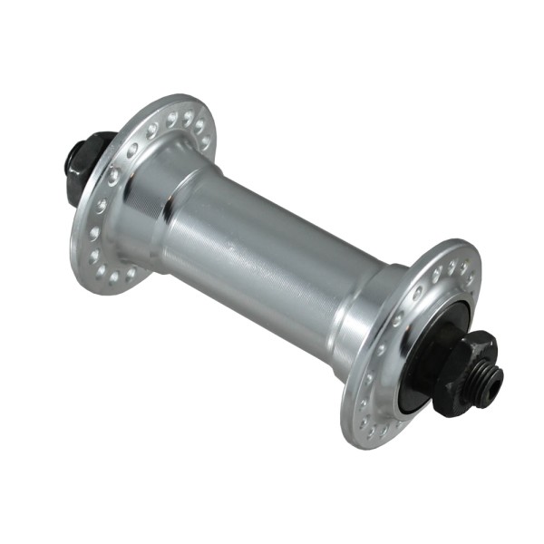 Front wheel hub with quick release skewer 36 silver