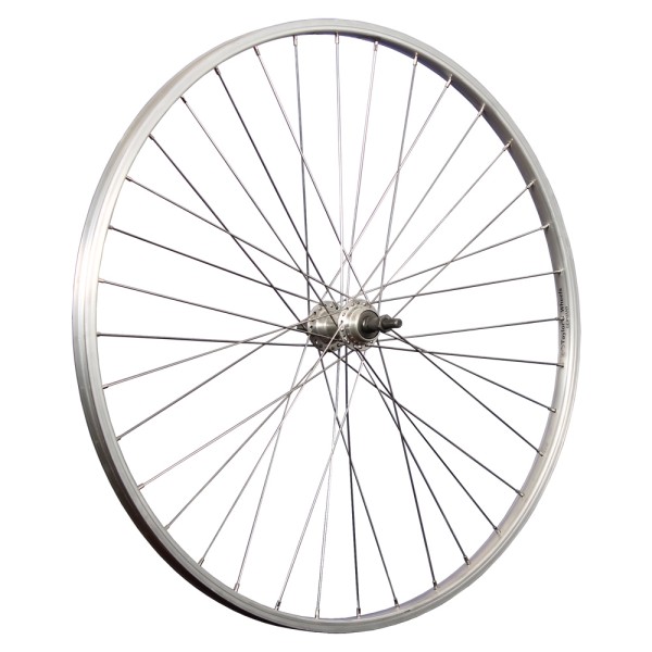 28inch bike rear wheel thread-on freewheel stainless steel 622-19 silver
