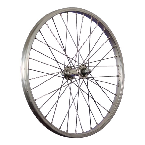 20inch bike front wheel aluminium silver
