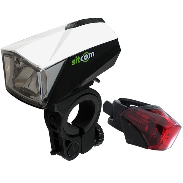 Bicycle LED light set 50 Lux sensor rechargeable front and rear USB white