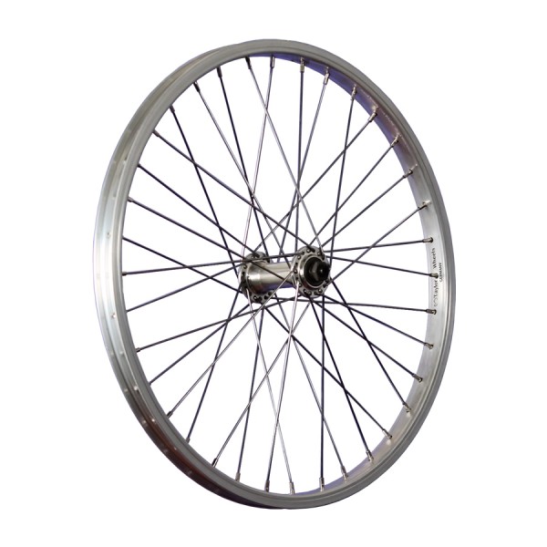 20inch bike front wheel aluminium rim quick release silver